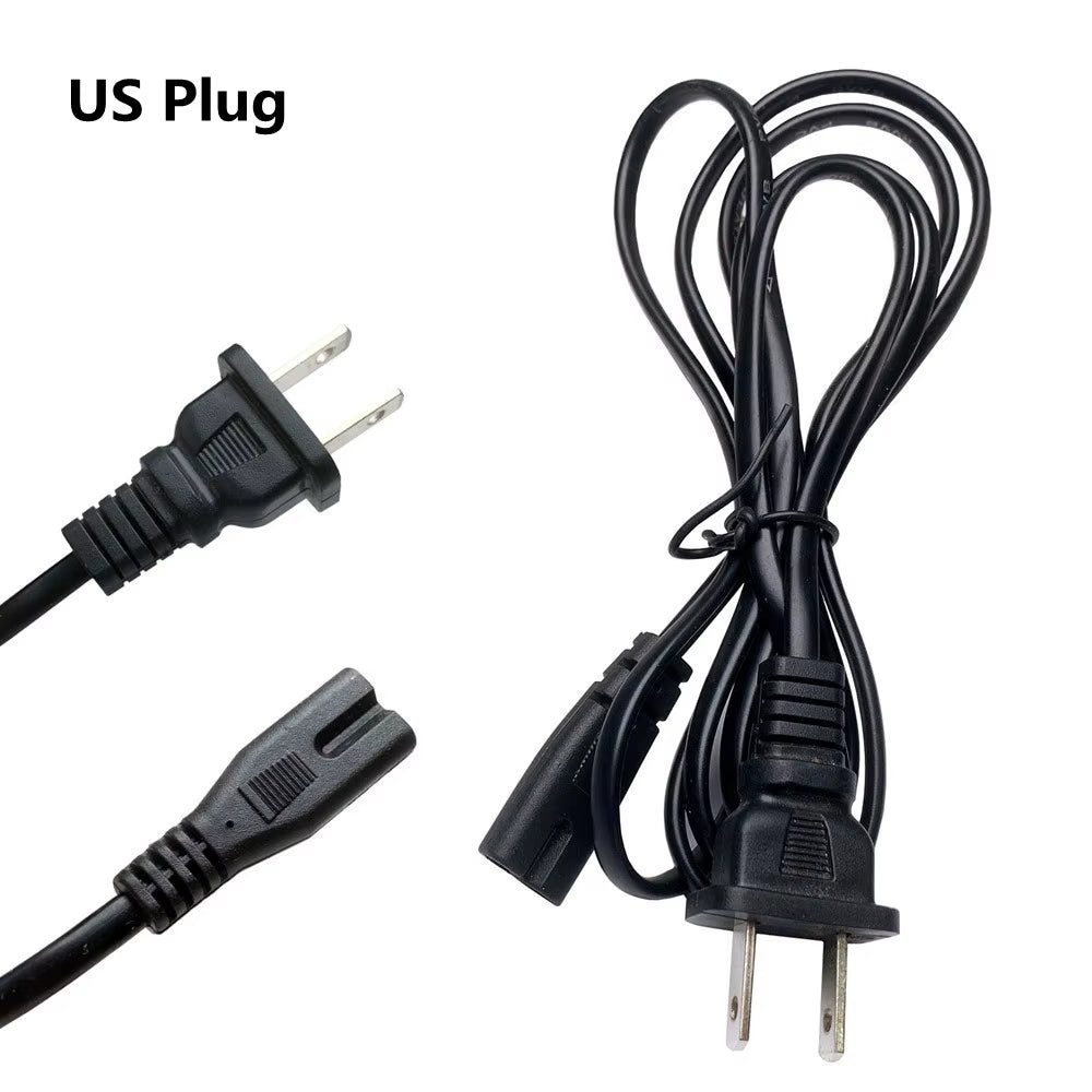 EU Power Cable 2Pin IEC320 C7 US Power Extension Cord for Dell Laptop Charger Canon Epson Printer Radio Speaker PS4 XBOX LG Sony