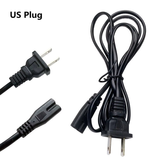 EU Power Cable 2Pin IEC320 C7 US Power Extension Cord for Dell Laptop Charger Canon Epson Printer Radio Speaker PS4 XBOX LG Sony